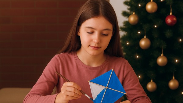 Ёлочная игрушка «Воздушный змей» (6–8 лет)