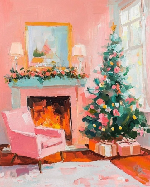 Мастер-класс по живописи маслом "Новогодние картины"