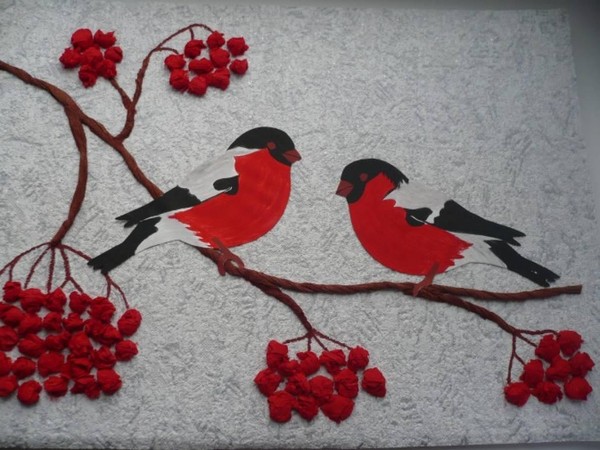 Мастер-класс «Снегирь на ветке»