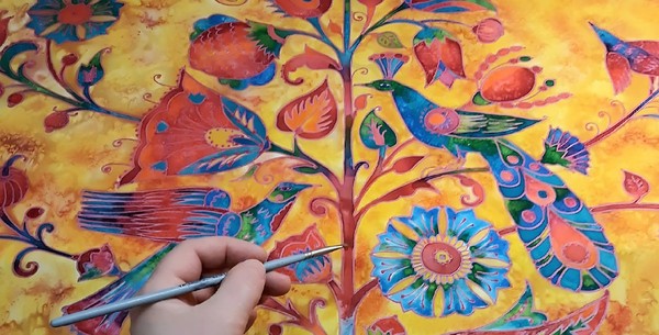 Елена Клименко. Древо жизни, батик