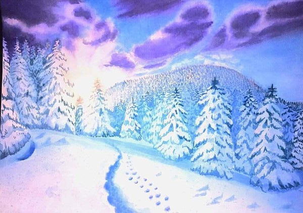 Мастер-класс «Зимний пейзаж»