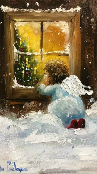 Мастер-класс "Ангел", масло/акрил