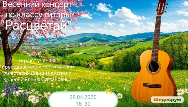 Весенний концерт «Расцветай» учащихся по классу гитары