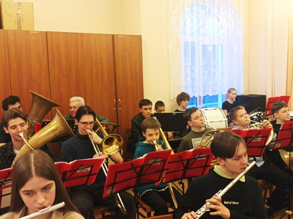 Генеральная репетиция духового оркестра