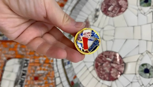 Создание броши из мозаики