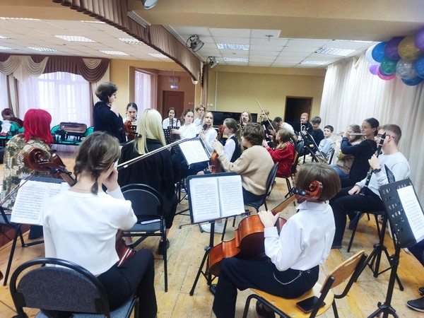 Репетиция детского камерного оркестра