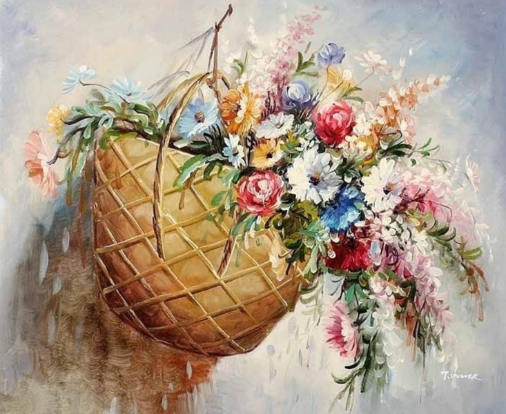 Мастер-класс "Корзина с цветами"