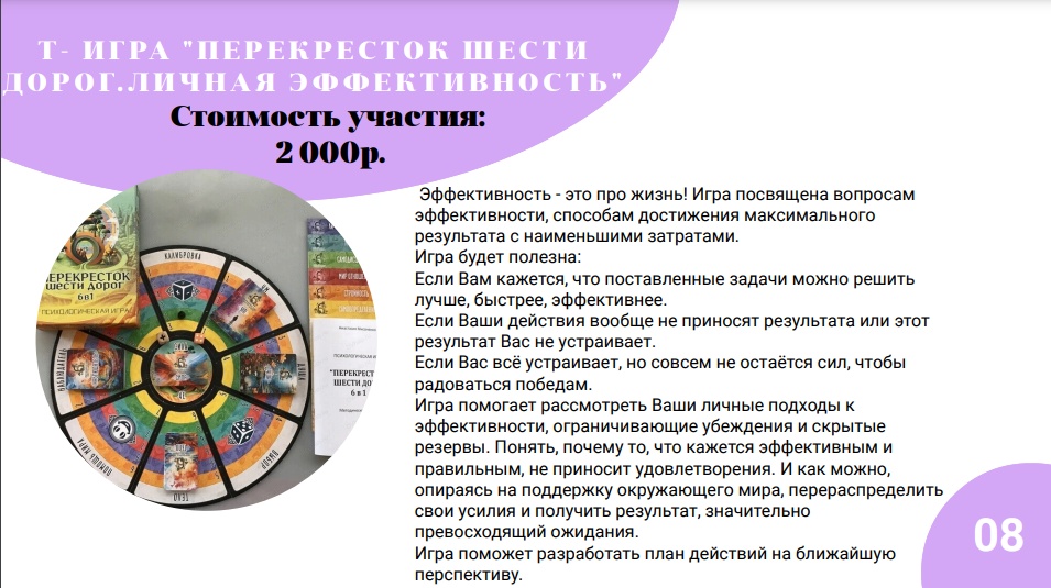 Трансформационная игра «Личная эффективность»
