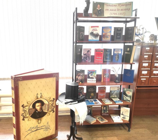 Книжно-иллюстративная экспозиция «Читаем Пушкина от мала до велика»