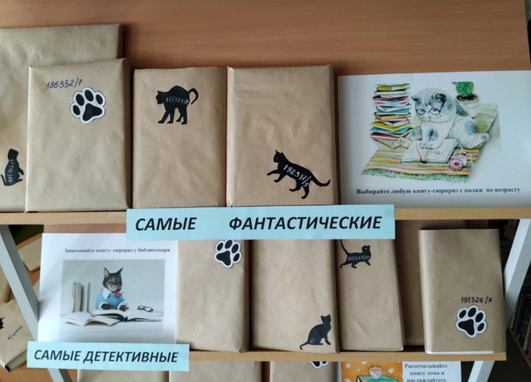 Выставка-сюрприз «Книжный кот в мешке»