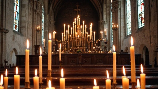 Ave Maria. Орган при свечах в соборе