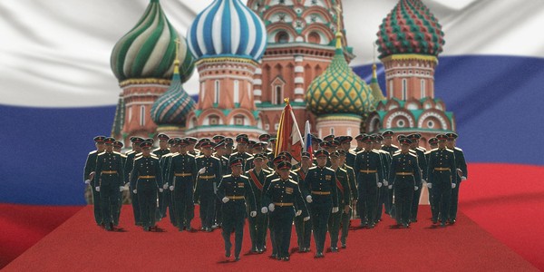 Ко Дню российского флага: Курсанты Кремля