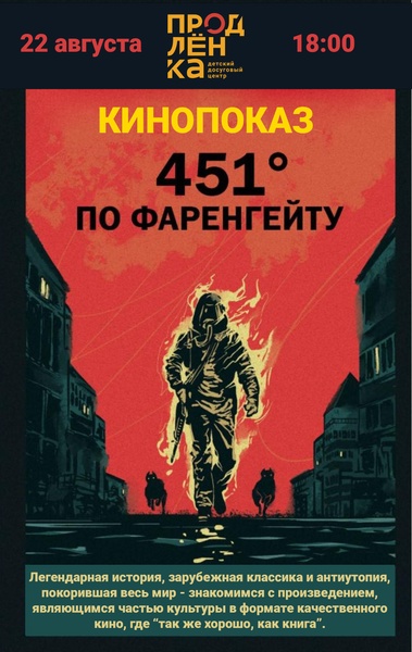 Кинопоказ «451° по Фаренгейту»