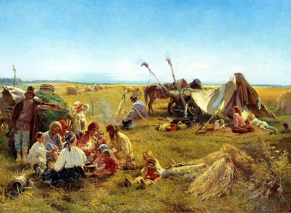 Лекция на тему «Крестьянский обед во время жатвы» К. Маковский»