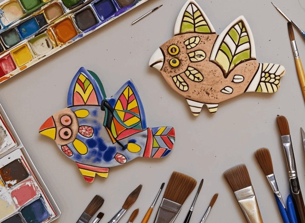 Мастер-класс «Глазурование керамического сувенира «Птичка»