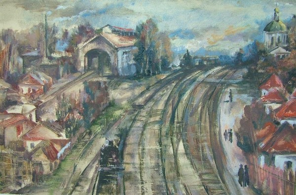 История экспоната «Картина В.Н. Елисеенко «Ямская слобода»