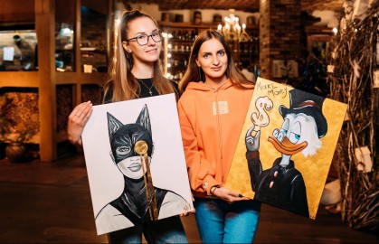 Арт-вечеринка Artvibes. Рисуем акрилом на холсте