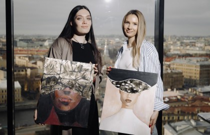 Арт-вечеринка Artvibes. Рисуем акрилом на холсте с видом на Аврору