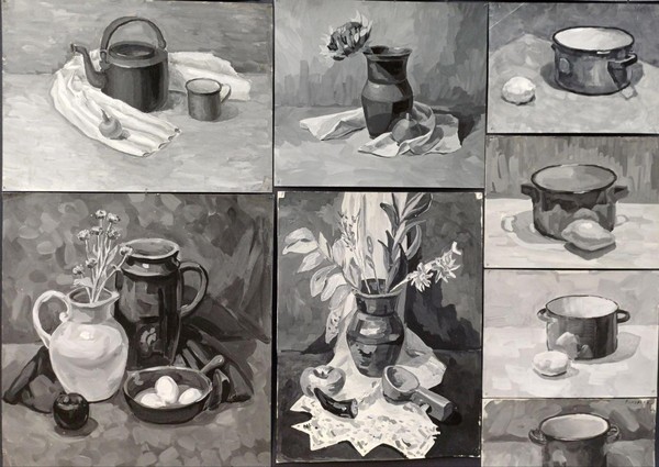 Выставка «Натюрморт в технике гризайль»