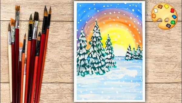 Мастер-класс «Зимний пейзаж»