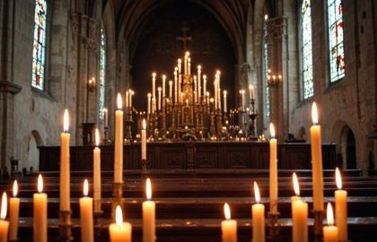 Орган при свечах