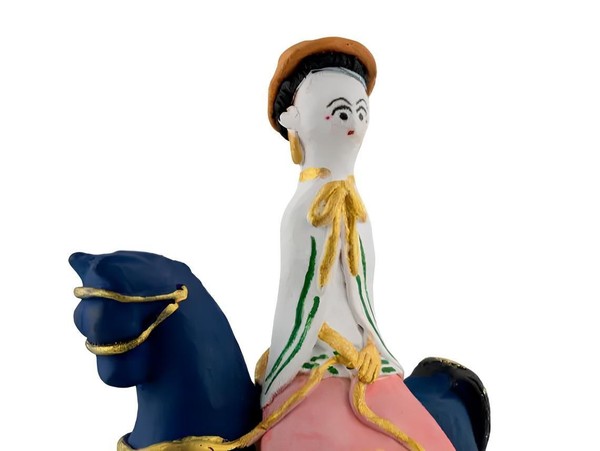 Цифровая 3D-модель тульской городской игрушки «Дама на лошади»