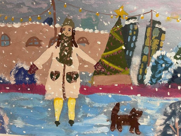 Выставка детских рисунков «Снежинки танцуют вальс»