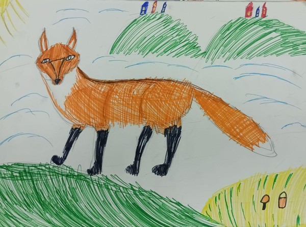 Виртуальная выставка «Лиса в акварели»