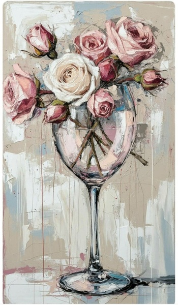 Мастер-класс "Розы", масло/акрил.