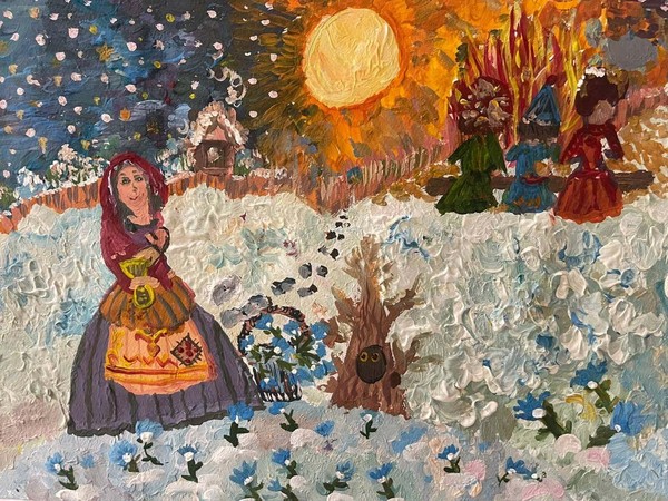 Выставка детских рисунков «Лес волшебников и снеговиков»