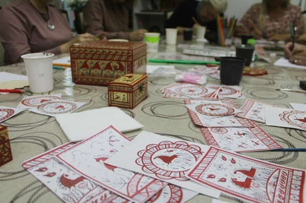 Мастер-класс по Мезенской росписи