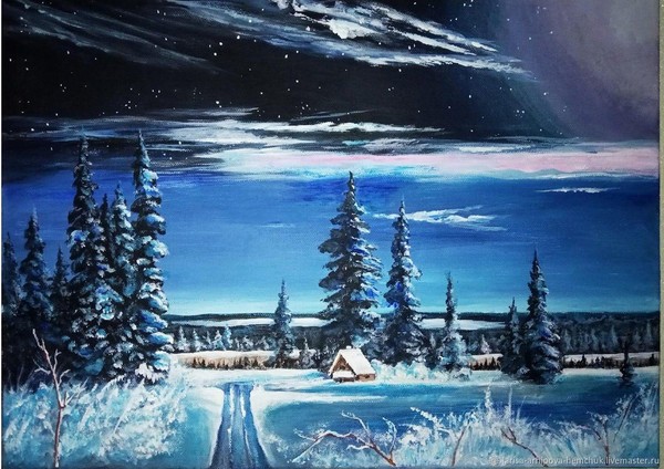 Мастер-класс «Зимняя живопись акрилом»