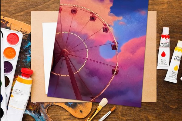 Мастер-класс «Живопись маслом. Колесо обозрения»