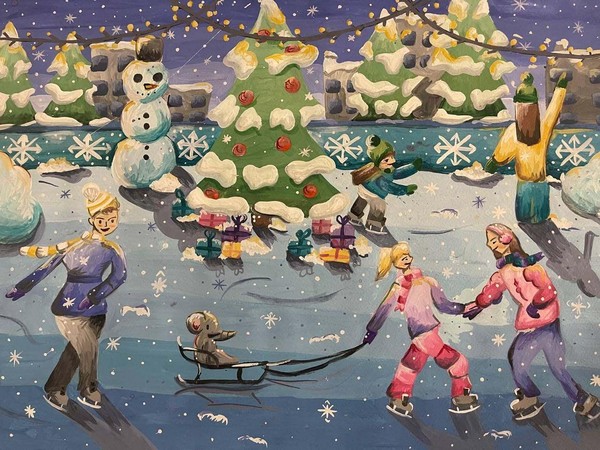 Выставка детских рисунков «Мороз рисует узоры на окнах»