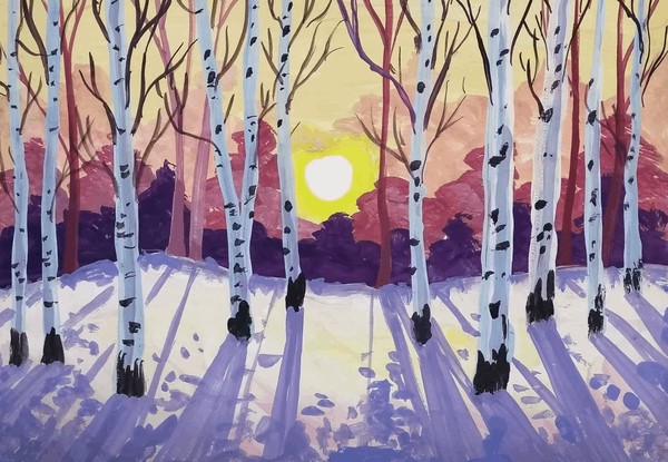 Мастер-класс «Зимнее утро»