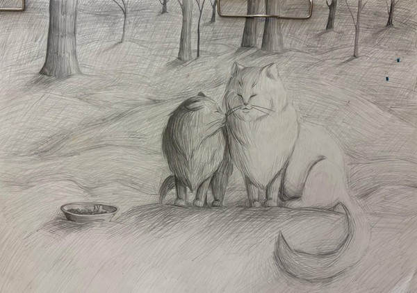 Выставка зимних пейзажей учащихся