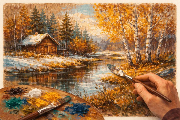 Мастер-класс «Зимний пейзаж в произведениях русских художников»