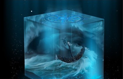 Пегий пес, бегущий краем моря