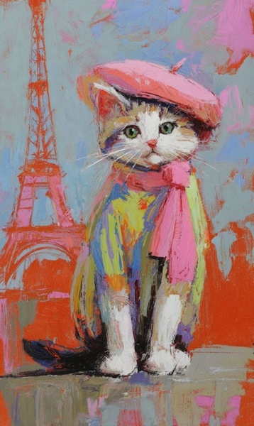 Мастер-класс "В Париже", масло/акрил.