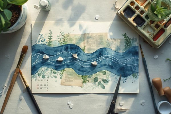 Мастер-класс «Авторская обложка для календаря: коллаж, монотипия, аппликация»