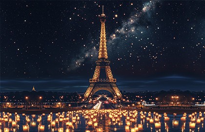 Магия свечей. Night in Paris. Новый год по-французски