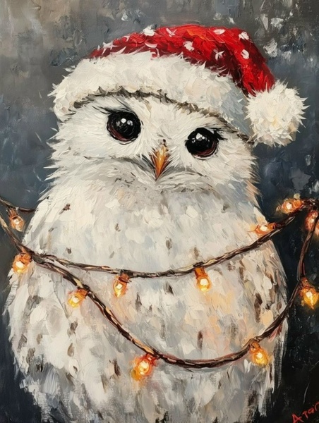 Новогодний мастер-класс для детей 8+ "Сова", масло