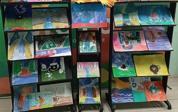 «Животные в зимнем лесу» открытие выставки рисунков