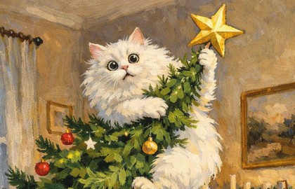Интерьерная живопись акрилом. Пора убирать ёлку