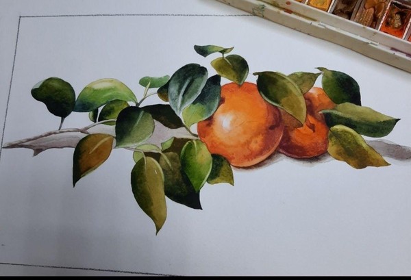 Мастер-класс «Ветка с апельсинами»