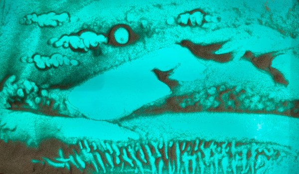 Музейное занятие по рисованию песком «Песочная графика»