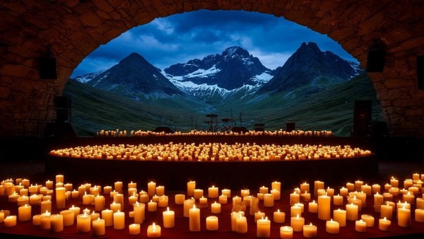 Магия кельтских гор при свечах в Готическом соборе