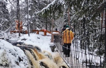 Новогодний день в сердце Карелии: Рускеала и царство водопадов