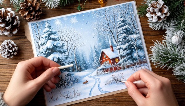 Мастер-класс «Рождественская открытка»