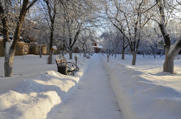 Семейный зимний городошный турнир